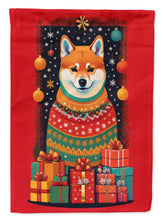 Load image into Gallery viewer, Shiba Inu Holiday Christmas House Flag