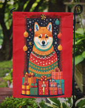Load image into Gallery viewer, Shiba Inu Holiday Christmas Garden Flag – Outdoor Decorative Yard Flag