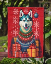 Load image into Gallery viewer, Siberian Husky Holiday Christmas Garden Flag – Outdoor Decorative Yard Flag