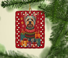 Load image into Gallery viewer, Silky Terrier Holiday Christmas Porcelain Ornament
