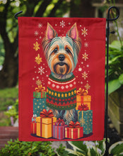 Load image into Gallery viewer, Silky Terrier Holiday Christmas Garden Flag – Outdoor Decorative Yard Flag
