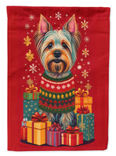 Load image into Gallery viewer, Silky Terrier Holiday Christmas Garden Flag – Outdoor Decorative Yard Flag