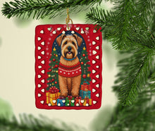 Load image into Gallery viewer, Wheaten Terrier Holiday Christmas Porcelain Ornament