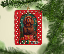 Load image into Gallery viewer, Sussex Spaniel Holiday Christmas Porcelain Ornament