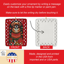 Load image into Gallery viewer, Tibetan Spaniel Holiday Christmas Porcelain Ornament