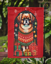 Load image into Gallery viewer, Tibetan Spaniel Holiday Christmas Garden Flag – Outdoor Decorative Yard Flag