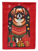 Load image into Gallery viewer, Tibetan Spaniel Holiday Christmas Garden Flag – Outdoor Decorative Yard Flag