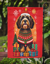 Load image into Gallery viewer, Tibetan Terrier Holiday Christmas Garden Flag – Outdoor Decorative Yard Flag