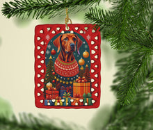 Load image into Gallery viewer, Vizsla Holiday Christmas Porcelain Ornament