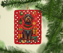 Load image into Gallery viewer, Wirehaired Pointing Griffon Holiday Christmas Porcelain Ornament