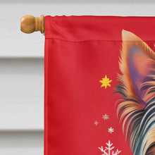 Load image into Gallery viewer, Yorkshire Terrier Holiday Christmas House Flag