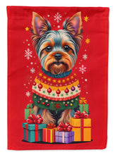 Load image into Gallery viewer, Yorkshire Terrier Holiday Christmas House Flag