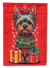 Load image into Gallery viewer, Yorkshire Terrier Holiday Christmas House Flag