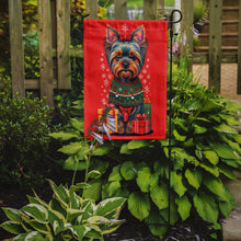 Load image into Gallery viewer, Yorkshire Terrier Holiday Christmas Garden Flag – Outdoor Decorative Yard Flag