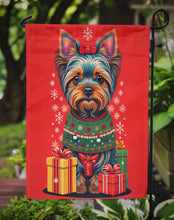Load image into Gallery viewer, Yorkshire Terrier Holiday Christmas Garden Flag – Outdoor Decorative Yard Flag
