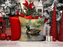 Load image into Gallery viewer, American Black Duck Throw Pillow - 14x14 Decorative Pillow – Art for Your Home &amp; Patio