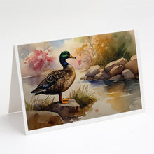 Load image into Gallery viewer, American Black Duck Greeting Cards - Blank Note Cards – 8-Pack of Artist-Designed Cards with Envelopes