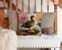 Load image into Gallery viewer, American Black Duck Throw Pillow - 14x14 Decorative Pillow – Art for Your Home &amp; Patio