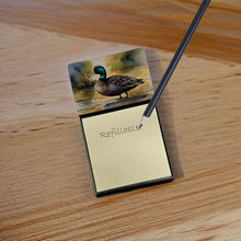 Load image into Gallery viewer, American Black Duck Sticky Note Holder- Refiilable Desk Accessory Note Pad