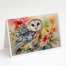 Load image into Gallery viewer, Barn Owl Greeting Cards - Blank Note Cards – 8-Pack of Artist-Designed Cards with Envelopes