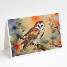 Load image into Gallery viewer, Barn Owl Greeting Cards - Blank Note Cards – 8-Pack of Artist-Designed Cards with Envelopes