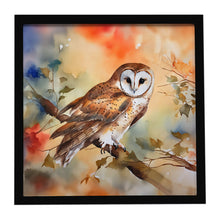 Load image into Gallery viewer, Barn Owl Framed Metal Print