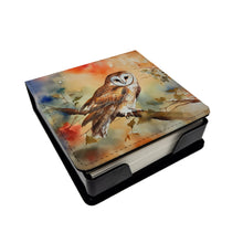Load image into Gallery viewer, Barn Owl PU Leather Note Paper Holder