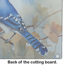 Load image into Gallery viewer, Blue Jay Glass Cutting Boards – Durable, Decorative Kitchen Art