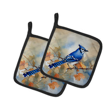 Load image into Gallery viewer, Blue Jay Pot Holders - Set of 2 Decorative Kitchen Helpers | Made in the USA