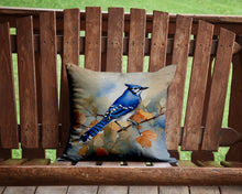 Load image into Gallery viewer, Blue Jay Throw Pillow - 14x14 Decorative Pillow – Art for Your Home &amp; Patio