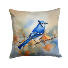 Load image into Gallery viewer, Blue Jay Throw Pillow - 14x14 Decorative Pillow – Art for Your Home &amp; Patio