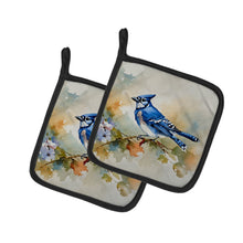 Load image into Gallery viewer, Blue Jay Pot Holders - Set of 2 Decorative Kitchen Helpers | Made in the USA