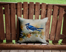 Load image into Gallery viewer, Blue Jay Throw Pillow - 14x14 Decorative Pillow – Art for Your Home &amp; Patio