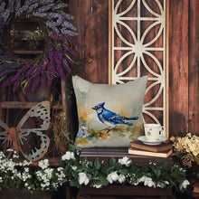 Load image into Gallery viewer, Blue Jay Throw Pillow - 14x14 Decorative Pillow – Art for Your Home &amp; Patio
