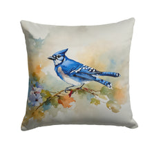 Load image into Gallery viewer, Blue Jay Throw Pillow - 14x14 Decorative Pillow – Art for Your Home &amp; Patio