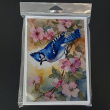 Load image into Gallery viewer, Blue Jay Greeting Cards - Blank Note Cards – 8-Pack of Artist-Designed Cards with Envelopes