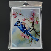 Load image into Gallery viewer, Blue Jay Greeting Cards - Blank Note Cards – 8-Pack of Artist-Designed Cards with Envelopes