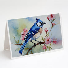 Load image into Gallery viewer, Blue Jay Greeting Cards - Blank Note Cards – 8-Pack of Artist-Designed Cards with Envelopes