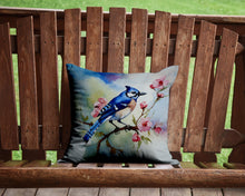 Load image into Gallery viewer, Blue Jay Throw Pillow - 14x14 Decorative Pillow – Art for Your Home &amp; Patio
