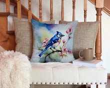 Load image into Gallery viewer, Blue Jay Throw Pillow - 14x14 Decorative Pillow – Art for Your Home &amp; Patio