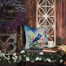 Load image into Gallery viewer, Blue Jay Throw Pillow - 14x14 Decorative Pillow – Art for Your Home &amp; Patio