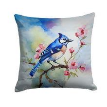 Load image into Gallery viewer, Blue Jay Throw Pillow - 14x14 Decorative Pillow – Art for Your Home &amp; Patio