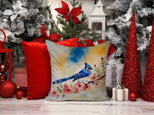 Load image into Gallery viewer, Blue Jay Throw Pillow - 14x14 Decorative Pillow – Art for Your Home &amp; Patio