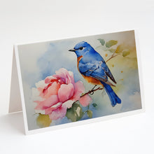 Load image into Gallery viewer, Bluebird Greeting Cards - Blank Note Cards – 8-Pack of Artist-Designed Cards with Envelopes