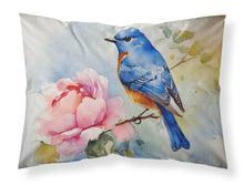 Load image into Gallery viewer, Bluebird Standard Pillowcase – Artistic Decorative Front, White Back