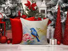 Load image into Gallery viewer, Bluebird Throw Pillow - 14x14 Decorative Pillow – Art for Your Home &amp; Patio