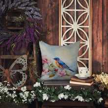 Load image into Gallery viewer, Bluebird Throw Pillow - 14x14 Decorative Pillow – Art for Your Home &amp; Patio