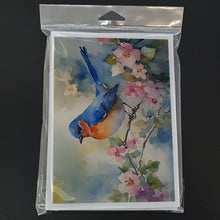 Load image into Gallery viewer, Bluebird Greeting Cards - Blank Note Cards – 8-Pack of Artist-Designed Cards with Envelopes