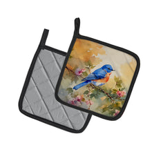 Load image into Gallery viewer, Bluebird Pot Holders - Set of 2 Decorative Kitchen Helpers | Made in the USA