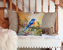 Load image into Gallery viewer, Bluebird Throw Pillow - 14x14 Decorative Pillow – Art for Your Home &amp; Patio